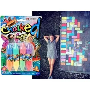 JARU Pizarra de tiza lavable 6 paquetes de 8 colores.