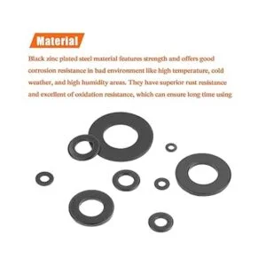 HELIFOUNER Kit surtido de arandelas planas de acero_3