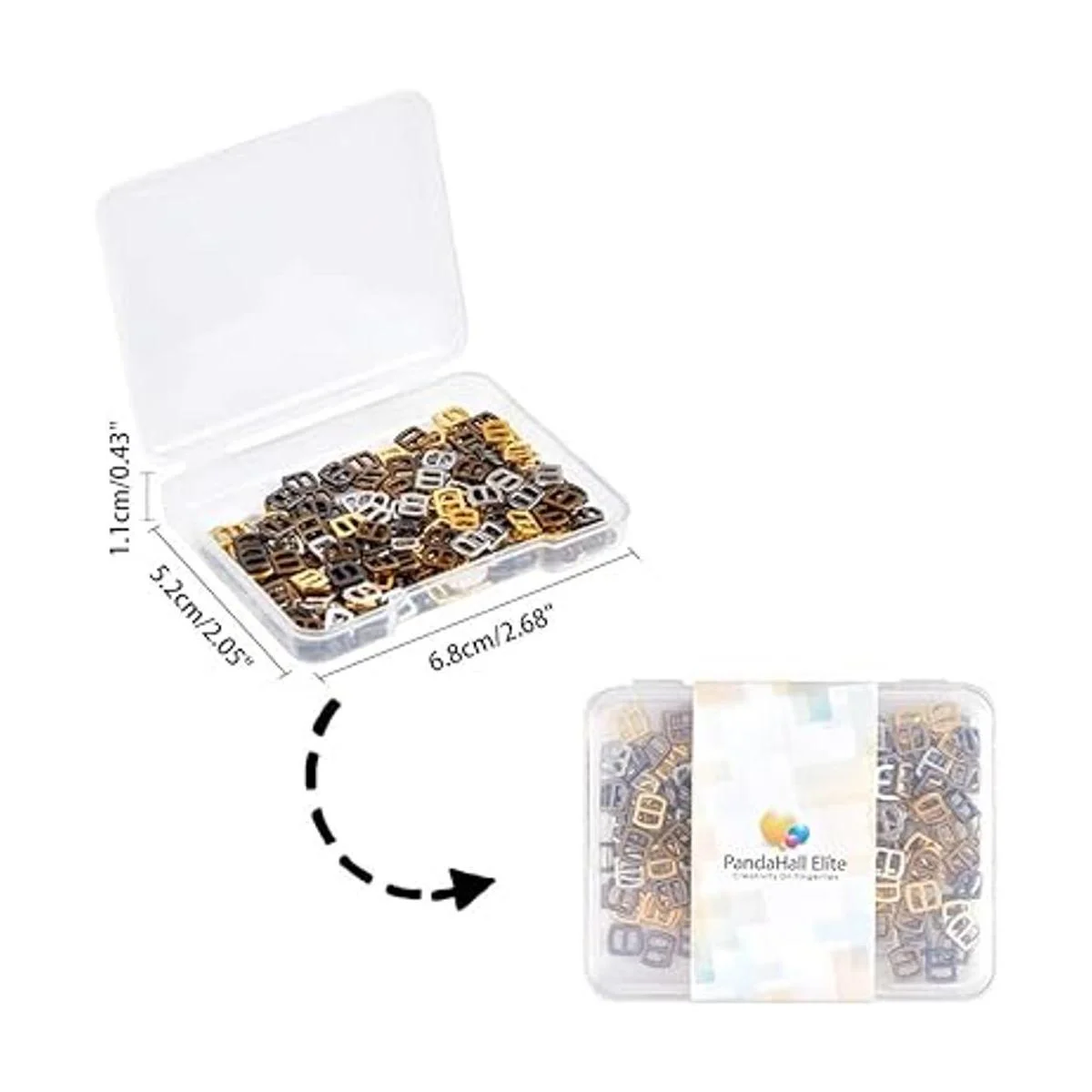 PH PandaHall 200 piezas de 4 colores mini aleación