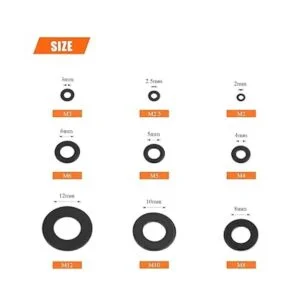 HELIFOUNER Kit surtido de arandelas planas de acero_2