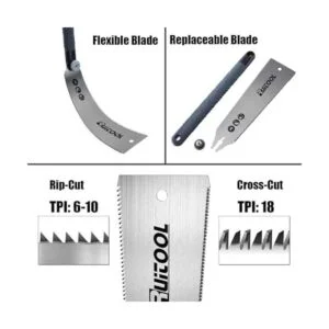RUITOOL Ryoba SK5 Sierra de mano de doble borde de 10_2