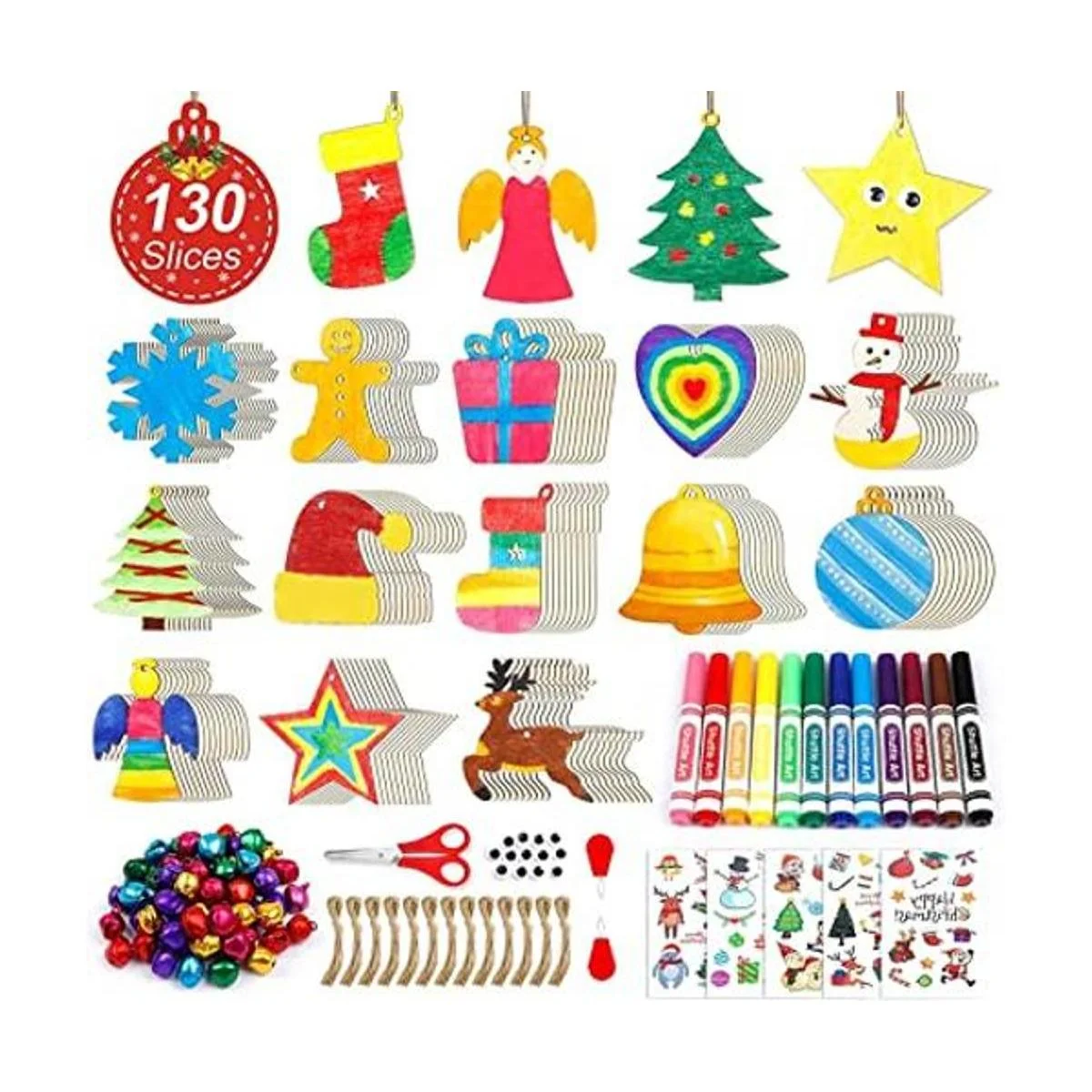 Kit de adornos de Navidad de madera 360 piezas Shuttle
