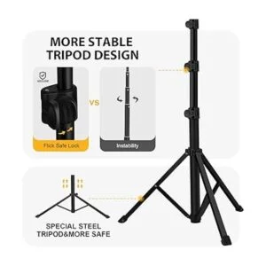 Anillo de luz con soporte y soporte para teléfono luz LED_4