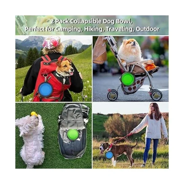 Kytely Paquete de 2 cuencos plegables grandes para perros_5