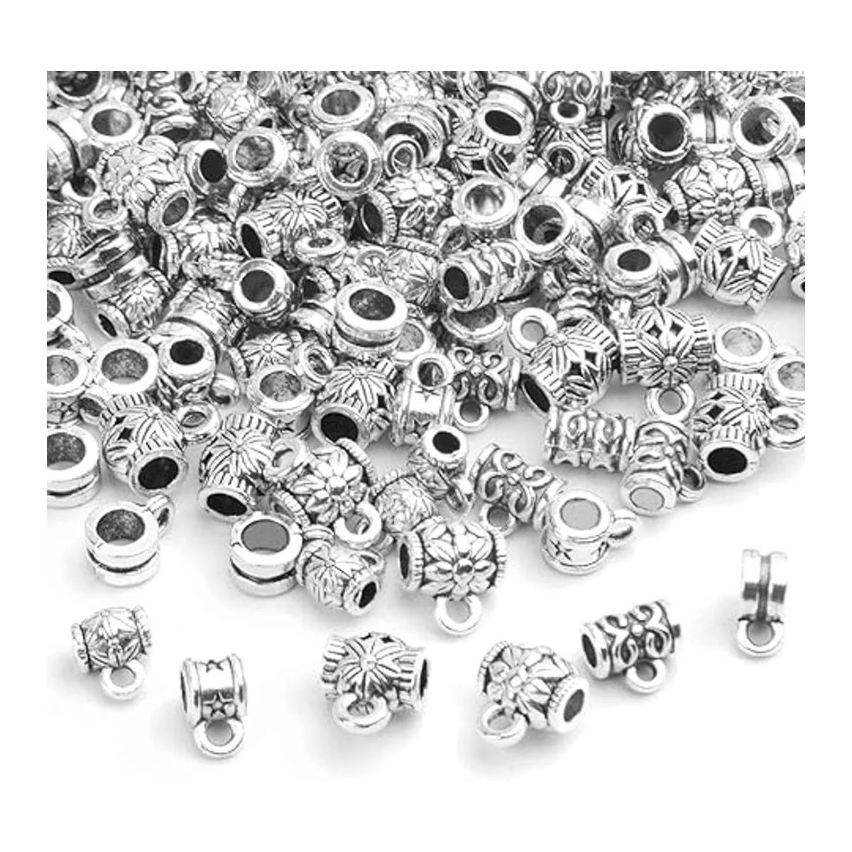Cuentas de plata tibetana de 3.53 oz 120 a 220 piezas_5