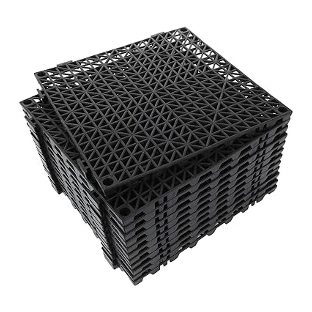 Paquete de 12 azulejos de goma entrelazados de 12 x 12_1