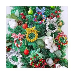 14 juegos de corona de cascabel de Navidad adornos para