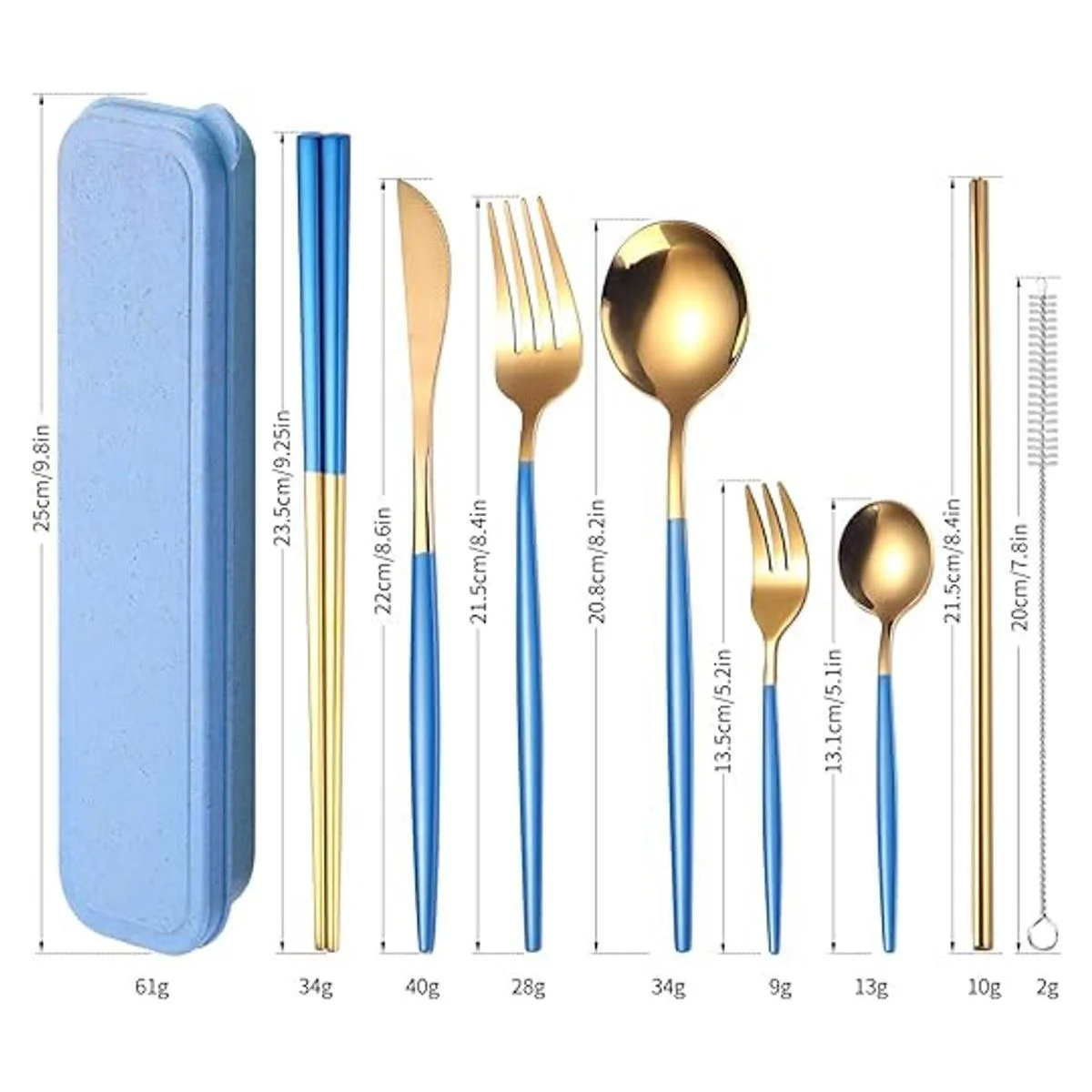 AARAINBOW Juego de cubiertos de acero inoxidable de 8_2