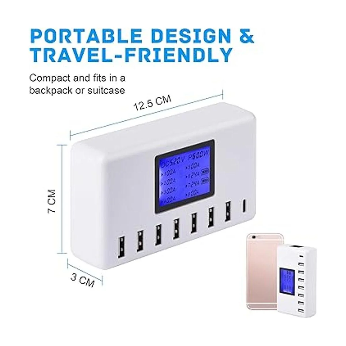 Slitinto Cargador USB estación de carga USB de 60 W 12_3