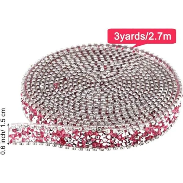 Cinta de diamantes de imitación de cristal de 3 yardas de_2