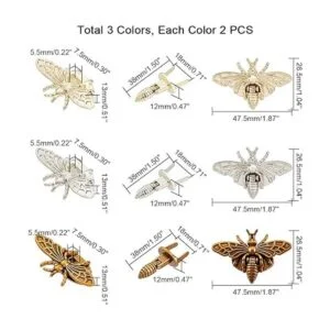 PH PandaHall 6 juegos de 3 colores de cierre torcido de
