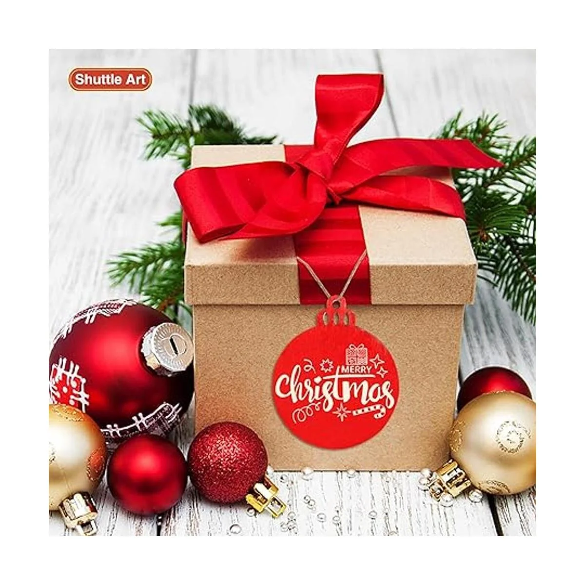 Kit de adornos de Navidad de madera 360 piezas Shuttle