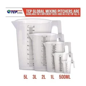 TCP Global Jarra de medición y mezcla de plástico graduada_6