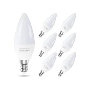 Paquete de 6 bombillas LED E12 para ventilador de techo