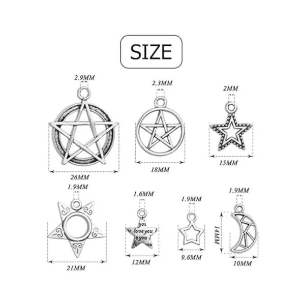 BronaGrand 3.53 oz 80150 piezas Dijes mixtos de luna y