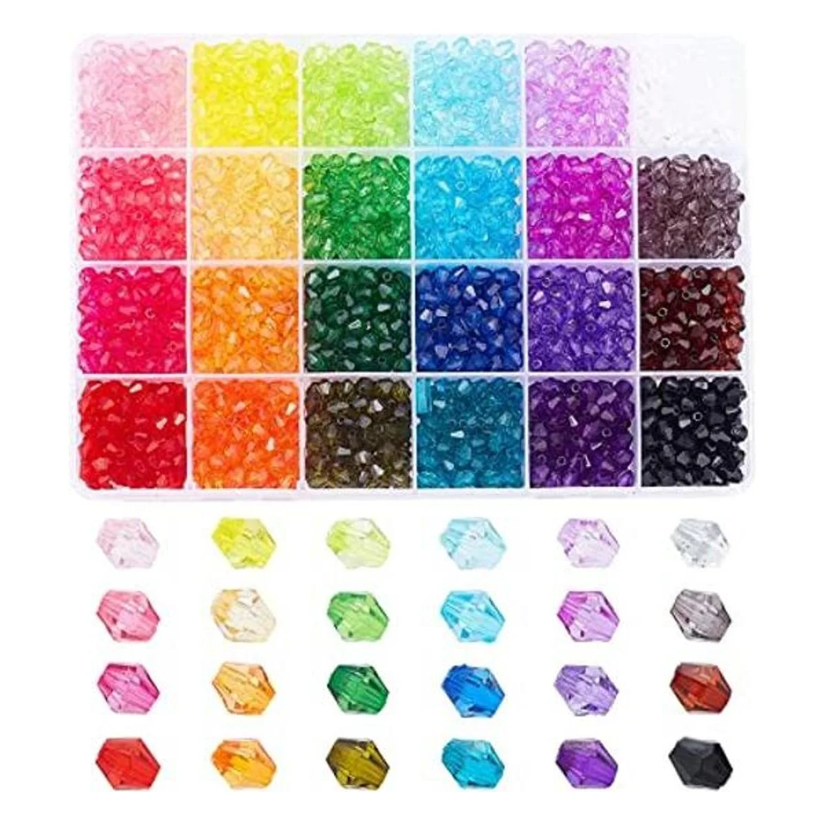 PH PandaHall 2880 cuentas de bicono de 0.236 in facetadas