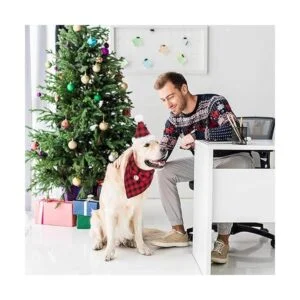 ADOGGYGO Bandana de Navidad para perro juego de corbatín_3