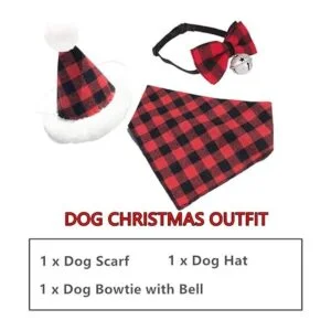 ADOGGYGO Bandana de Navidad para perro juego de corbatín_4