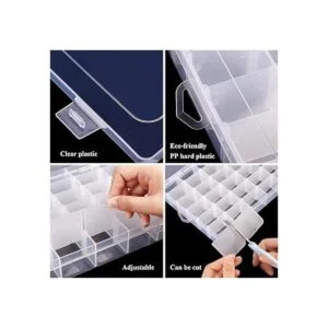 OUTUXED Caja organizadora de plástico transparente de 36_3