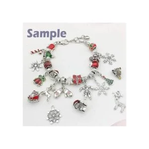 32 dijes de Navidad esmaltados dorados para hacer joyas