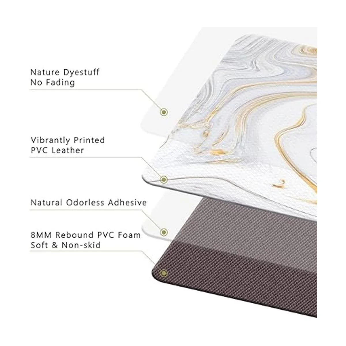 Colorful Star Juego de 2 alfombras de cocina acolchadas_5