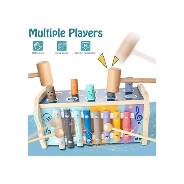 KIDWILL Montessori Juguete de martillo de madera para_6