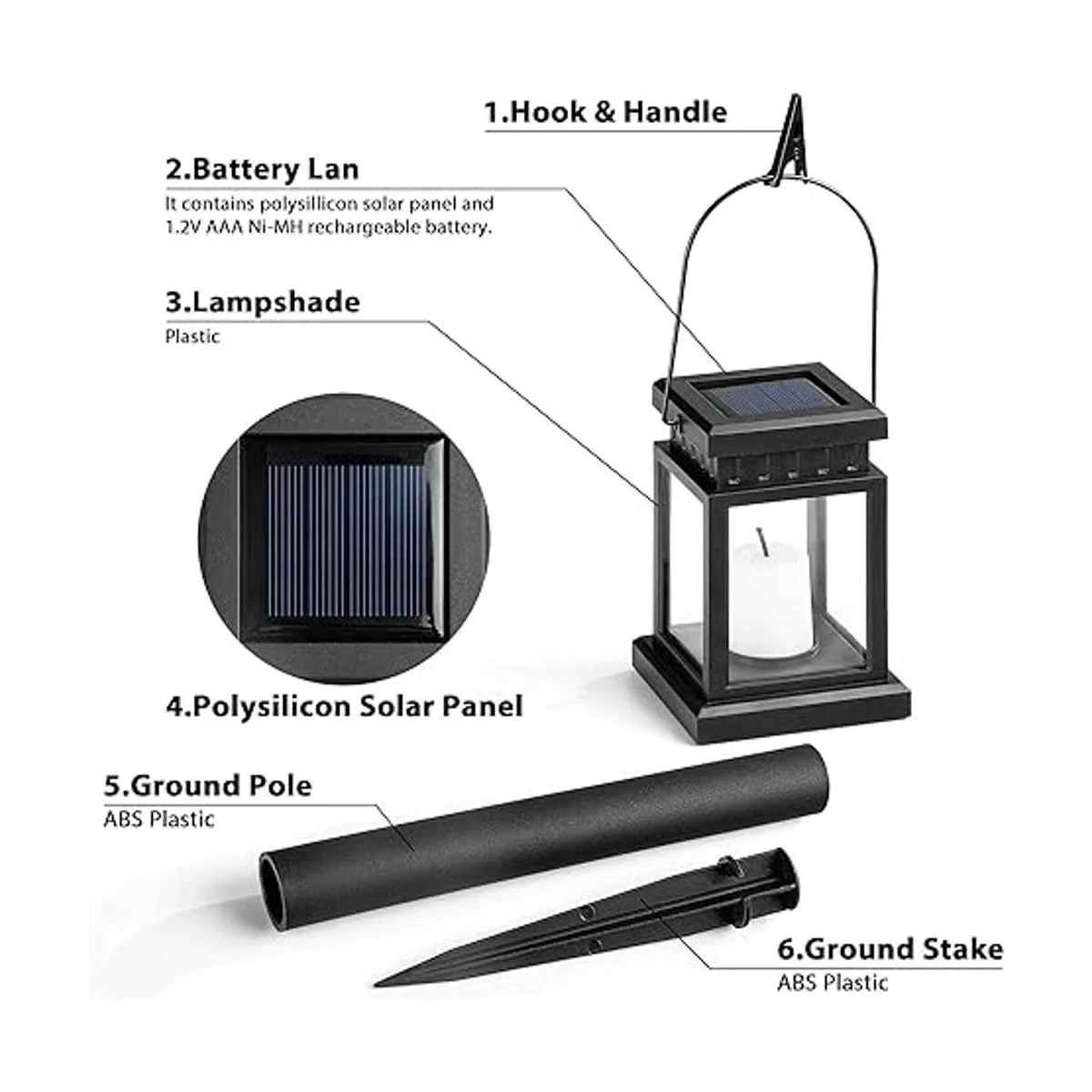Solpex Paquete de 8 luces solares para caminos para_2
