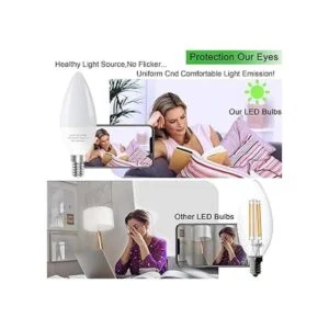 Paquete de 6 bombillas LED E12 para ventilador de techo