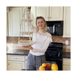Kikis Living Cesta de frutas de macramé colgante Hamaca_3