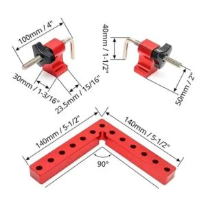 QWORK 2 abrazaderas cuadradas de posicionamiento de 90_6