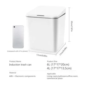 FEBHBRQ Touchless Mini cubo de basura para encimera_2