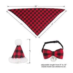 ADOGGYGO Bandana de Navidad para perro juego de corbatín_5