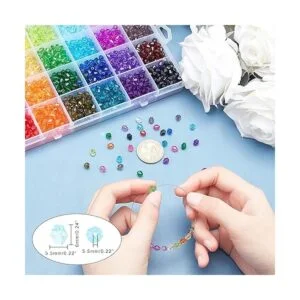 PH PandaHall 2880 cuentas de bicono de 0.236 in facetadas