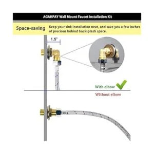AGAHPAY Kit de instalación para montaje en pared grifo de