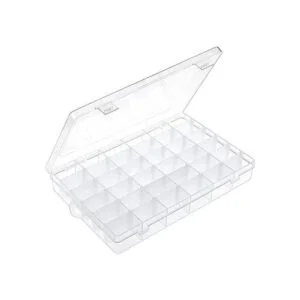 OUTUXED Caja organizadora de plástico transparente de 36_1