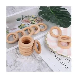 30 anillos de madera anillos de madera de macramé_4