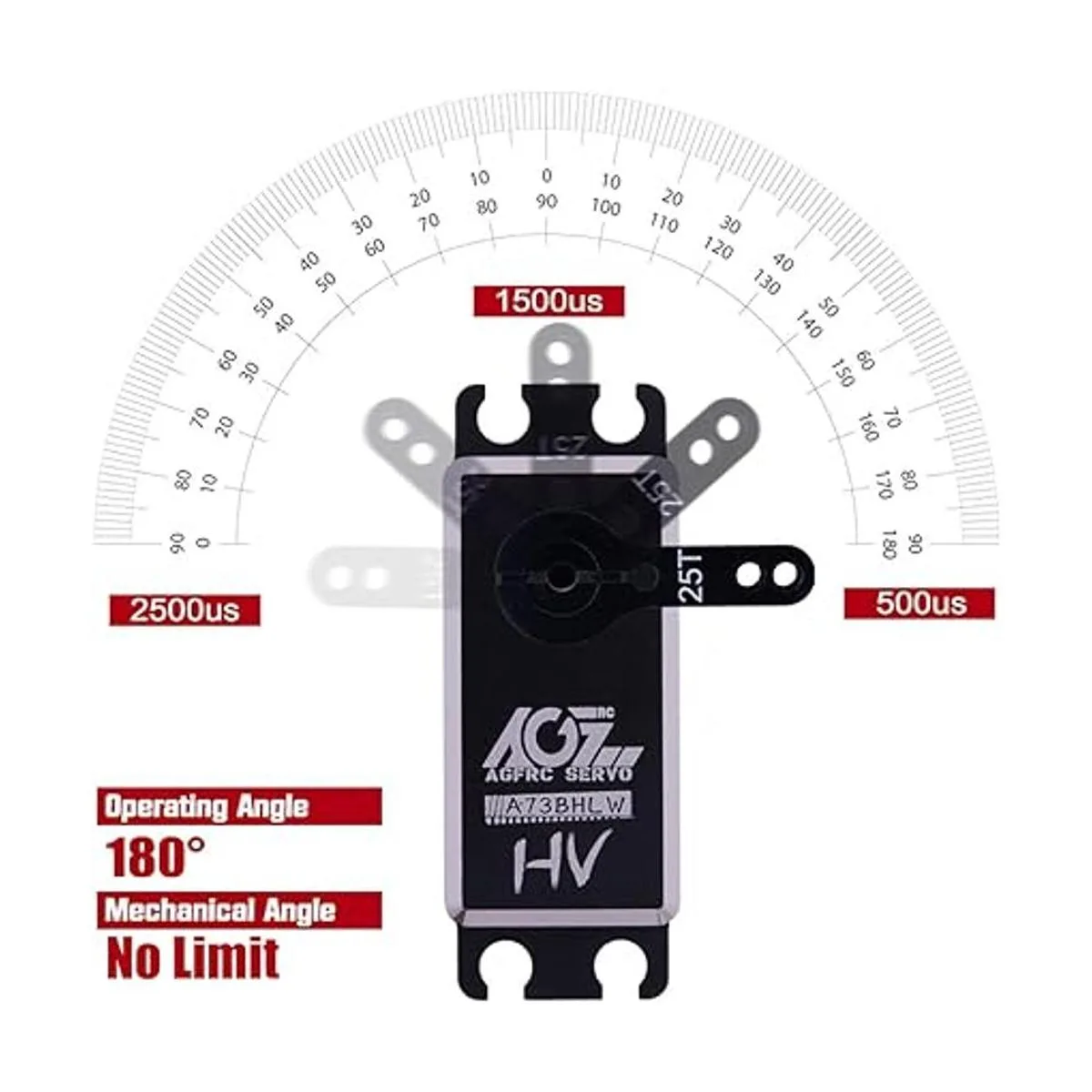 AGFRC Servo digital de dirección impermeable de 88.2 lbs_4