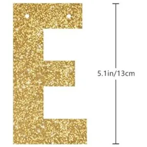 Pancarta dorada de Happy 39th Birthday con purpurina_4