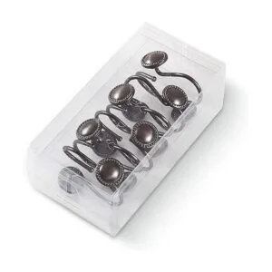 CHICTIE Ganchos de cortina de ducha de bronce anillos de_5