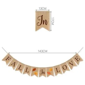 SWYOUN Guirnalda de arpillera de otoño y otoño para boda_4