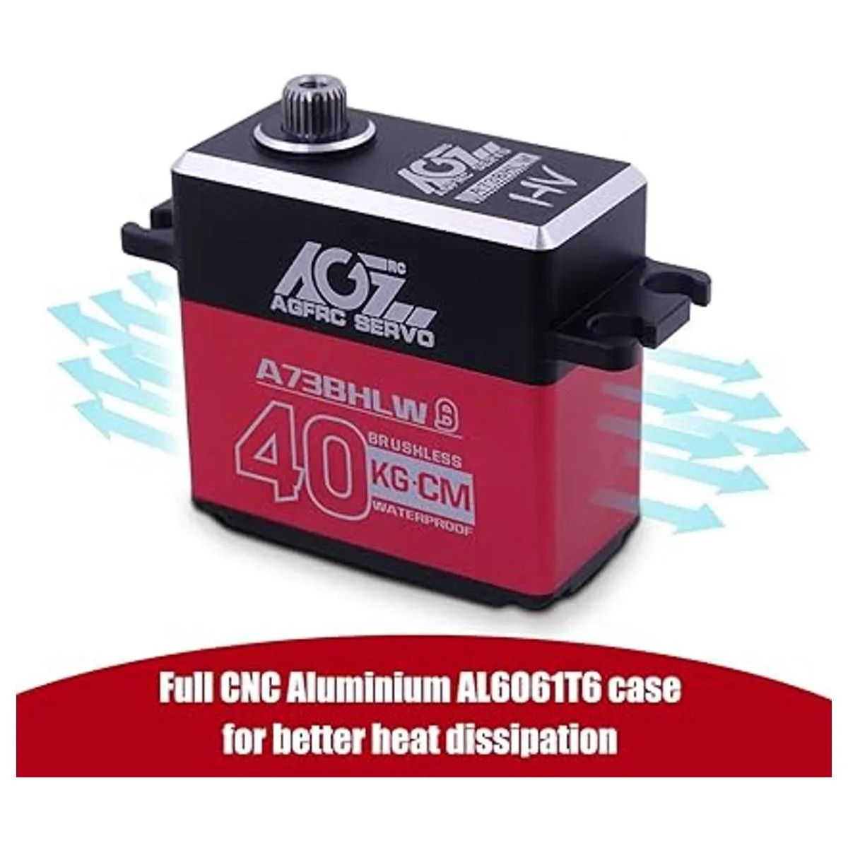 AGFRC Servo digital de dirección impermeable de 88.2 lbs_3