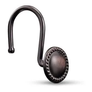 CHICTIE Ganchos de cortina de ducha de bronce anillos de_1