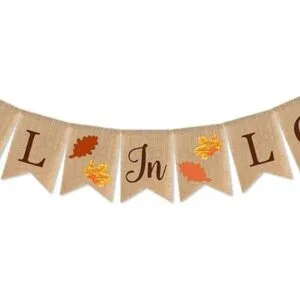 SWYOUN Guirnalda de arpillera de otoño y otoño para boda_3