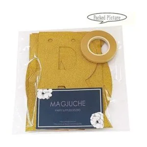 Pancarta dorada de Happy 39th Birthday con purpurina_5