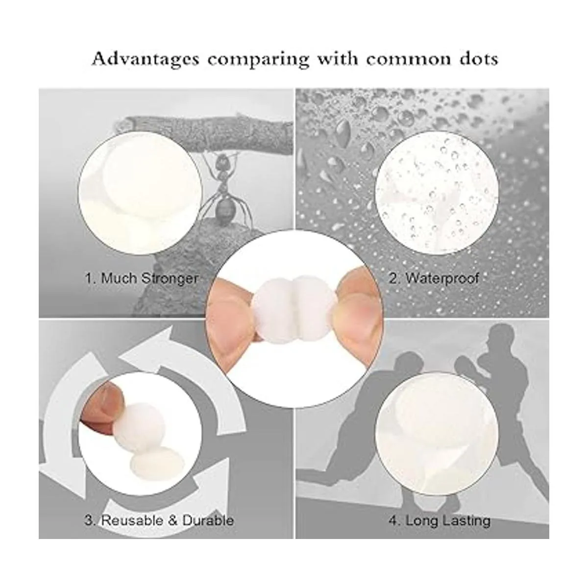 Hompie 1600 unidades 800 pares de juegos de 0.591 in de_3