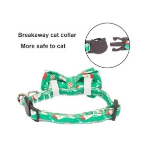 ADOGGYGO Collar de gato de Navidad con campana de_5
