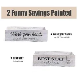 CuffUp Bathroom Decor Box2 Sides of Funny Signs Farmhouse_2