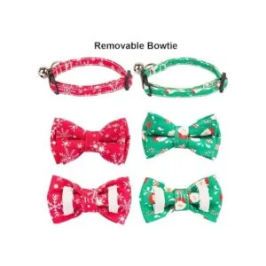 ADOGGYGO Collar de gato de Navidad con campana de_4