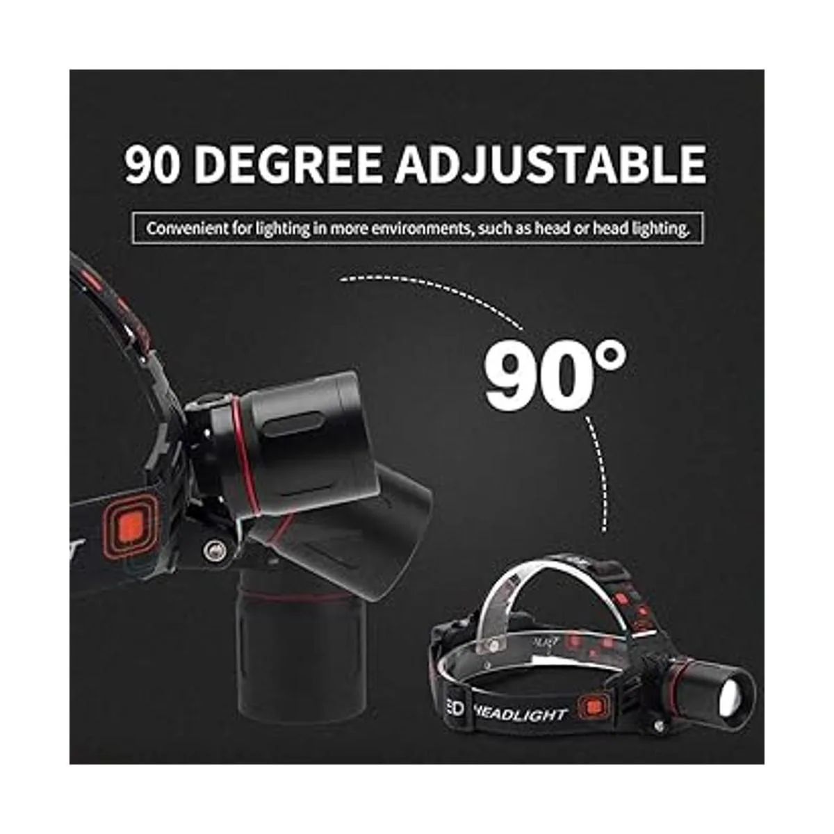 PROFORUS Linterna frontal recargable con luz roja y_5