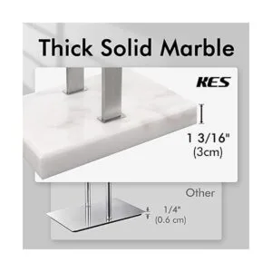 KES Toallero de pie de 2 niveles con base de mármol para_3